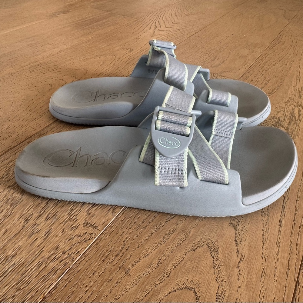 Chaco Chillos Slide Sandals Womens Light Blue Size 10